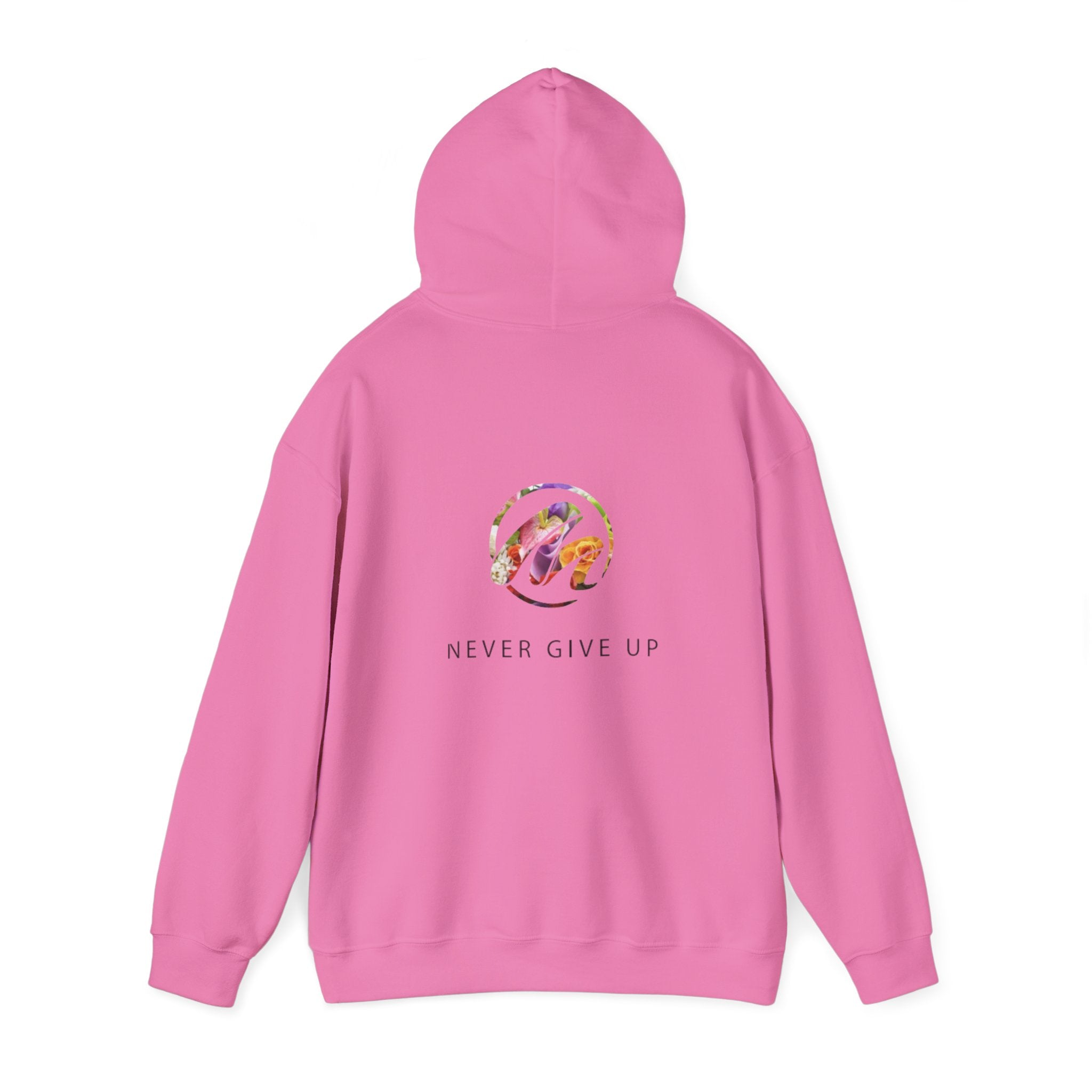 Inspirational Hooded Sweatshirt - 'Never Give Up'