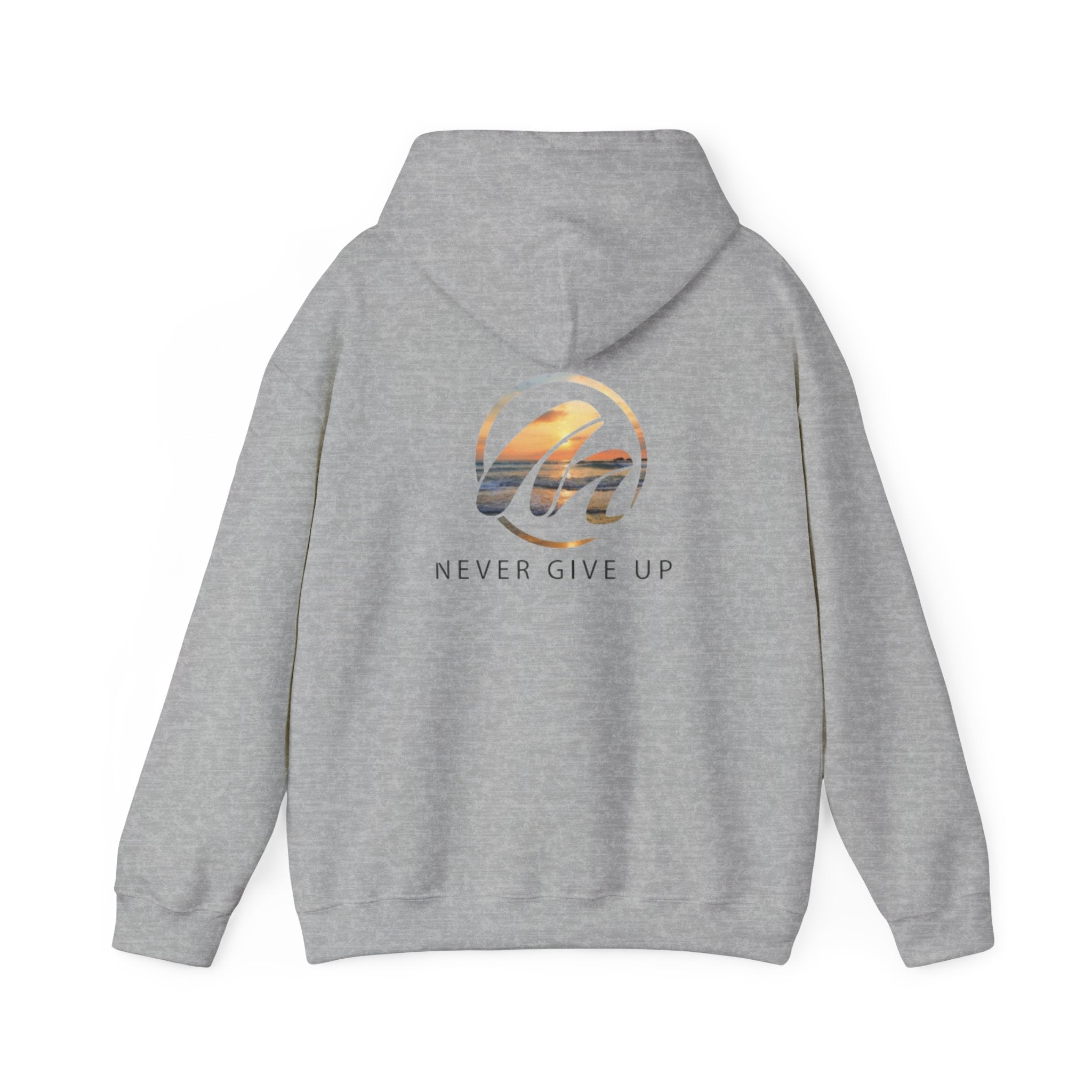 Unisex Inspirational Hoodie - "Never Give Up" - Perfect for Motivation & Comfort