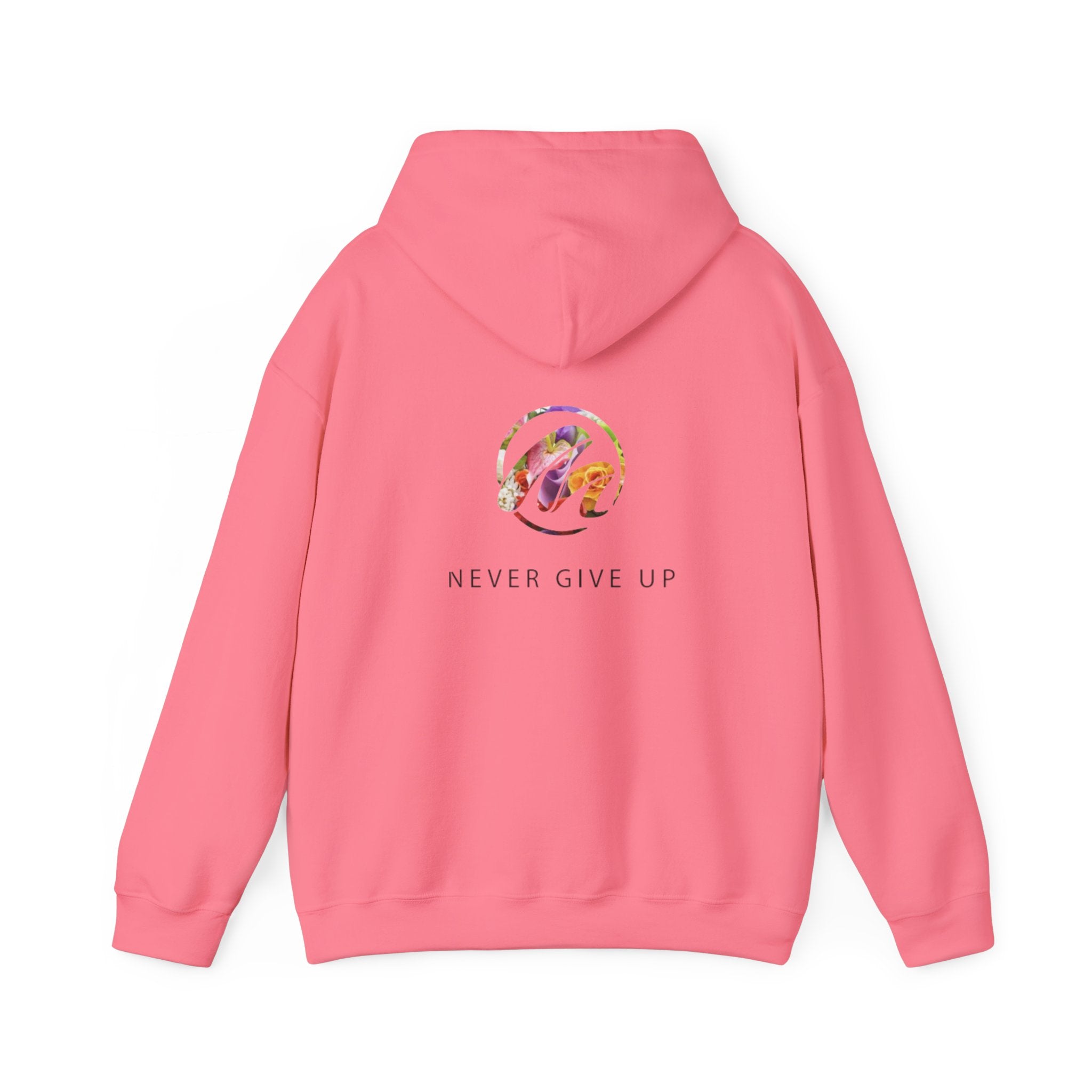 Inspirational Hooded Sweatshirt - 'Never Give Up'
