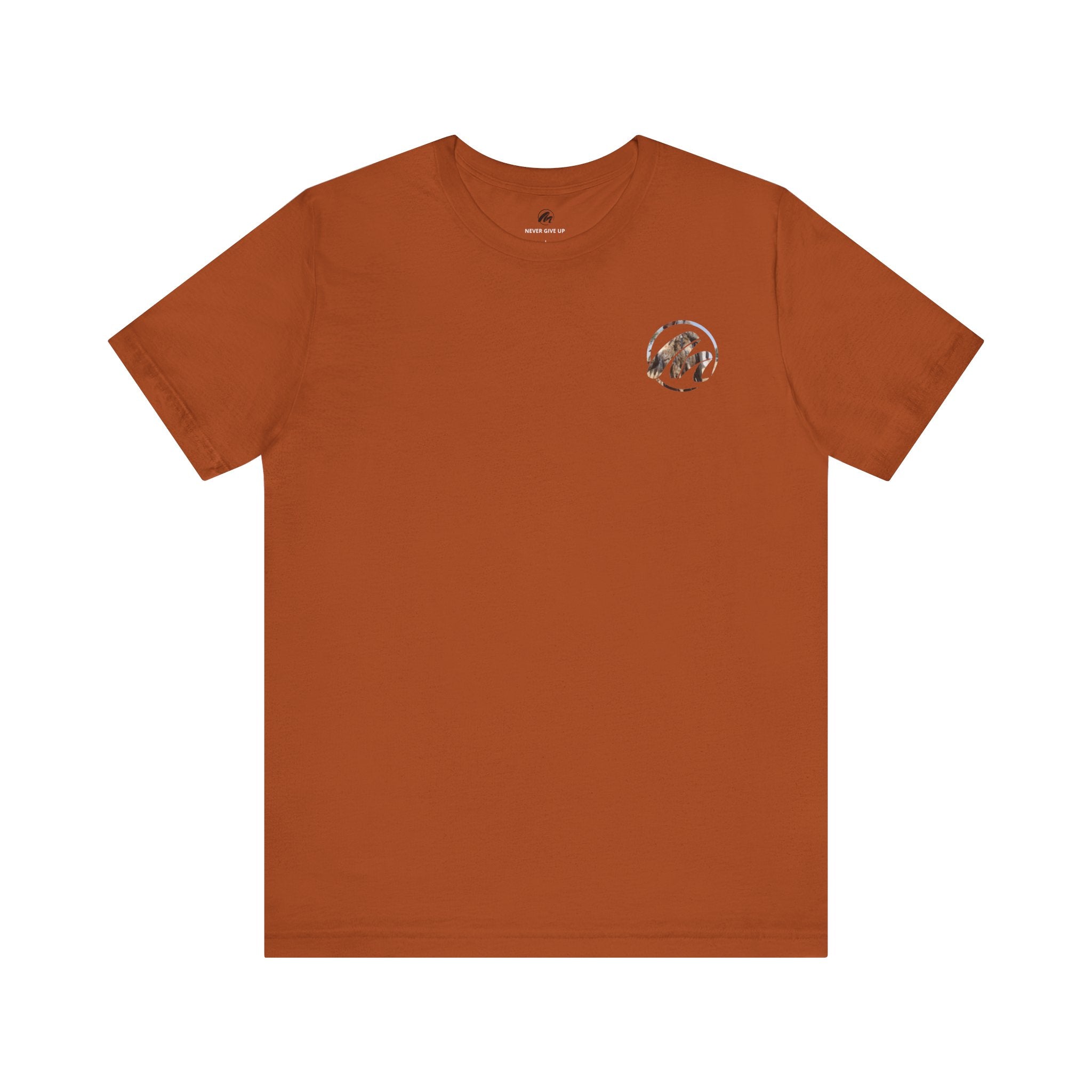 Unisex Jersey Tee - 'Never Give Up' Motivational Graphic T-Shirt for Inspiration