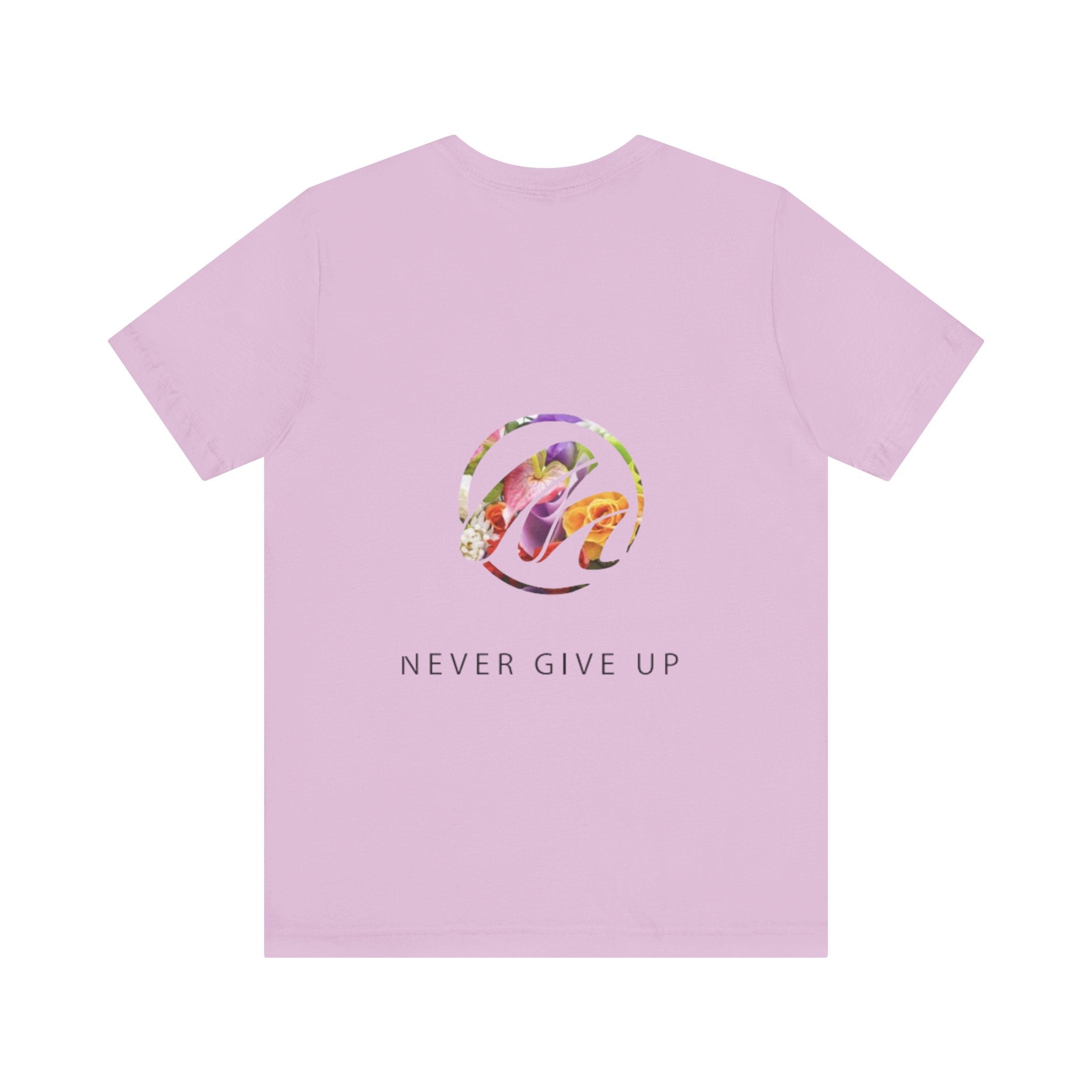Motivational Unisex Short Sleeve Tee - 'Never Give Up' Design