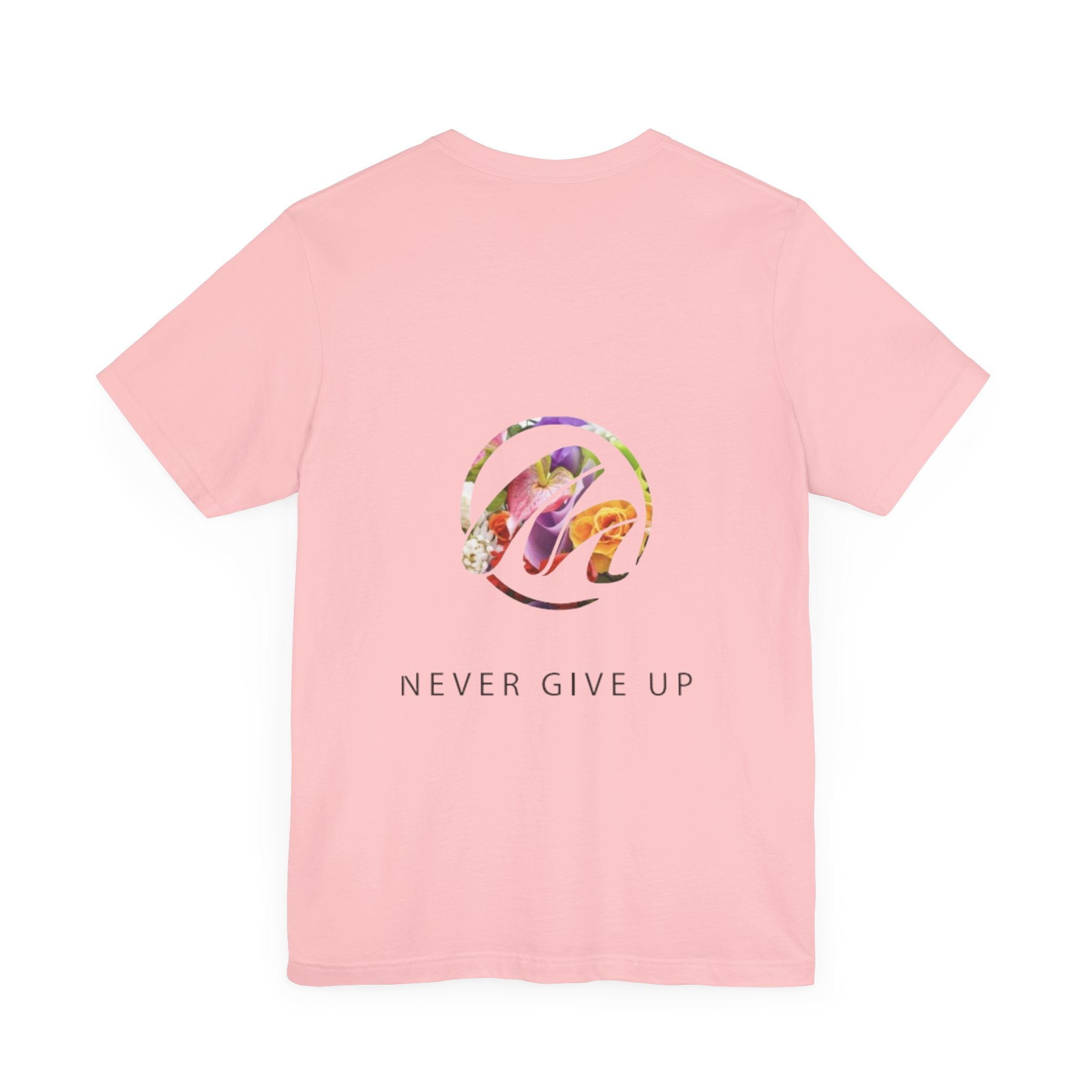 Motivational Unisex Short Sleeve Tee - 'Never Give Up' Design