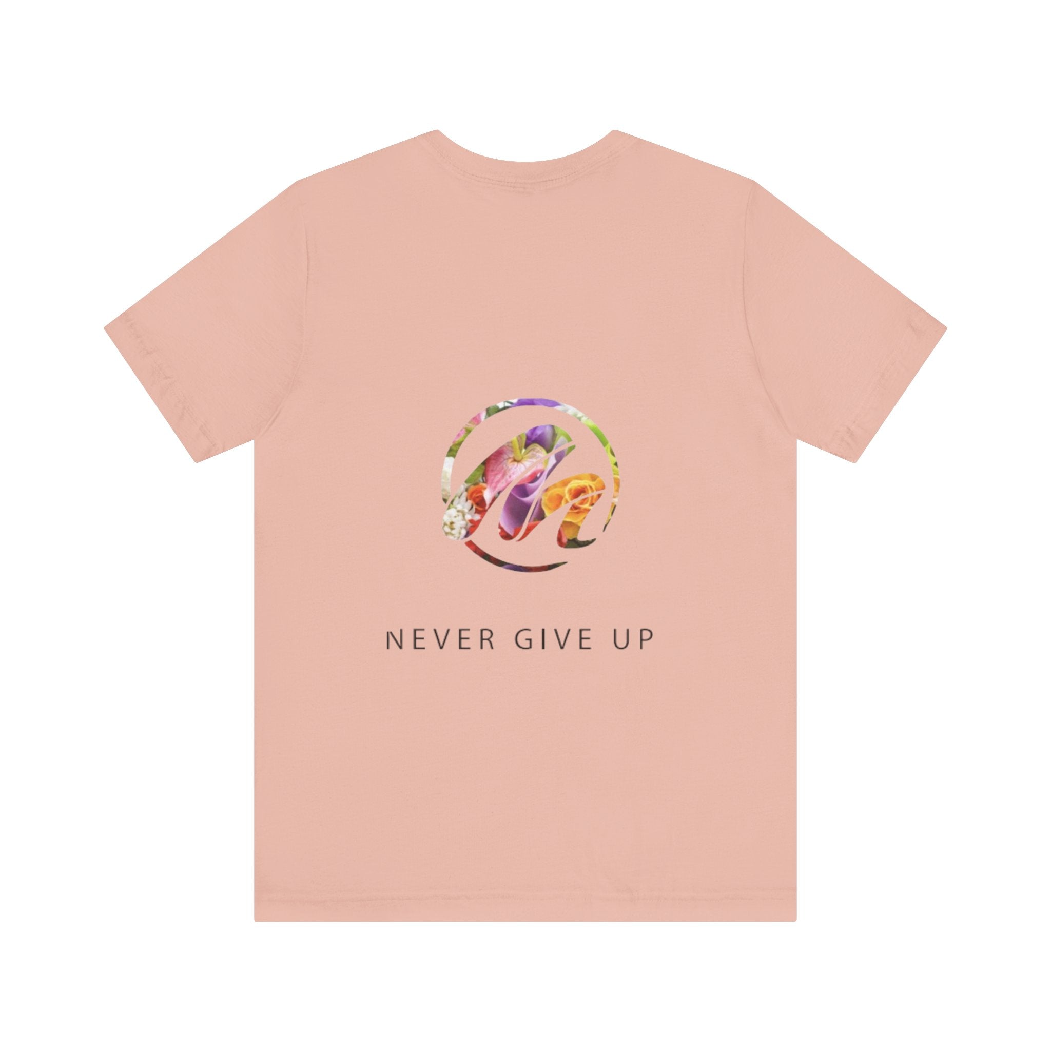 Motivational Unisex Short Sleeve Tee - 'Never Give Up' Design