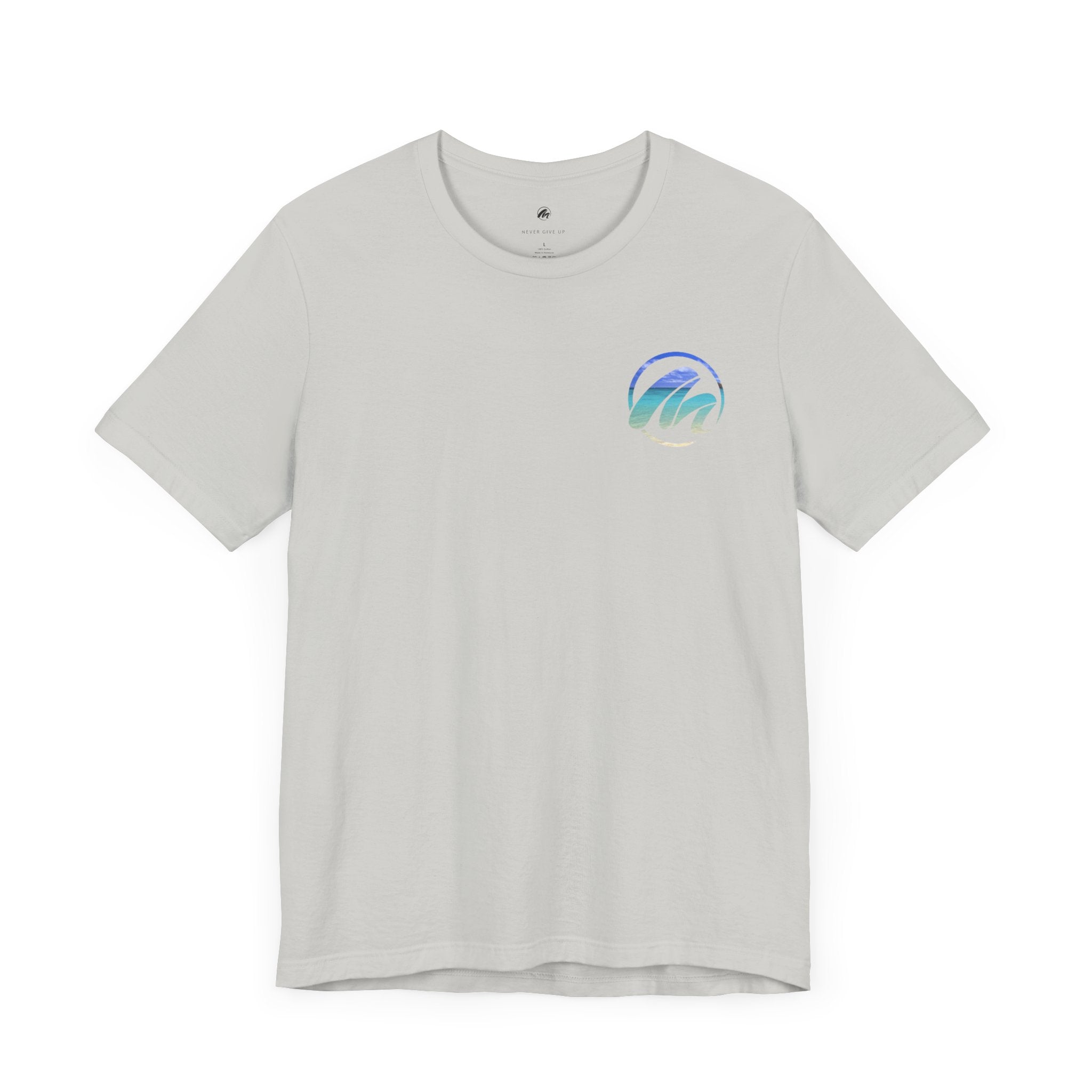 Inspirational Surf Tee - Never Give Up Unisex Jersey Short Sleeve T-Shirt
