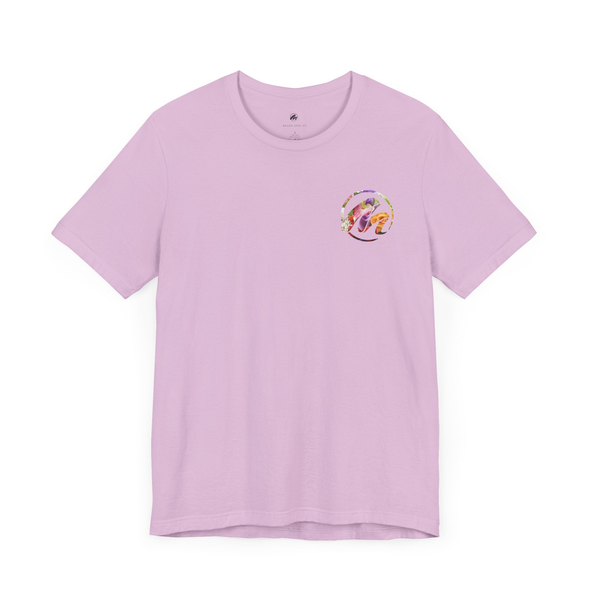 Motivational Unisex Short Sleeve Tee - 'Never Give Up' Design