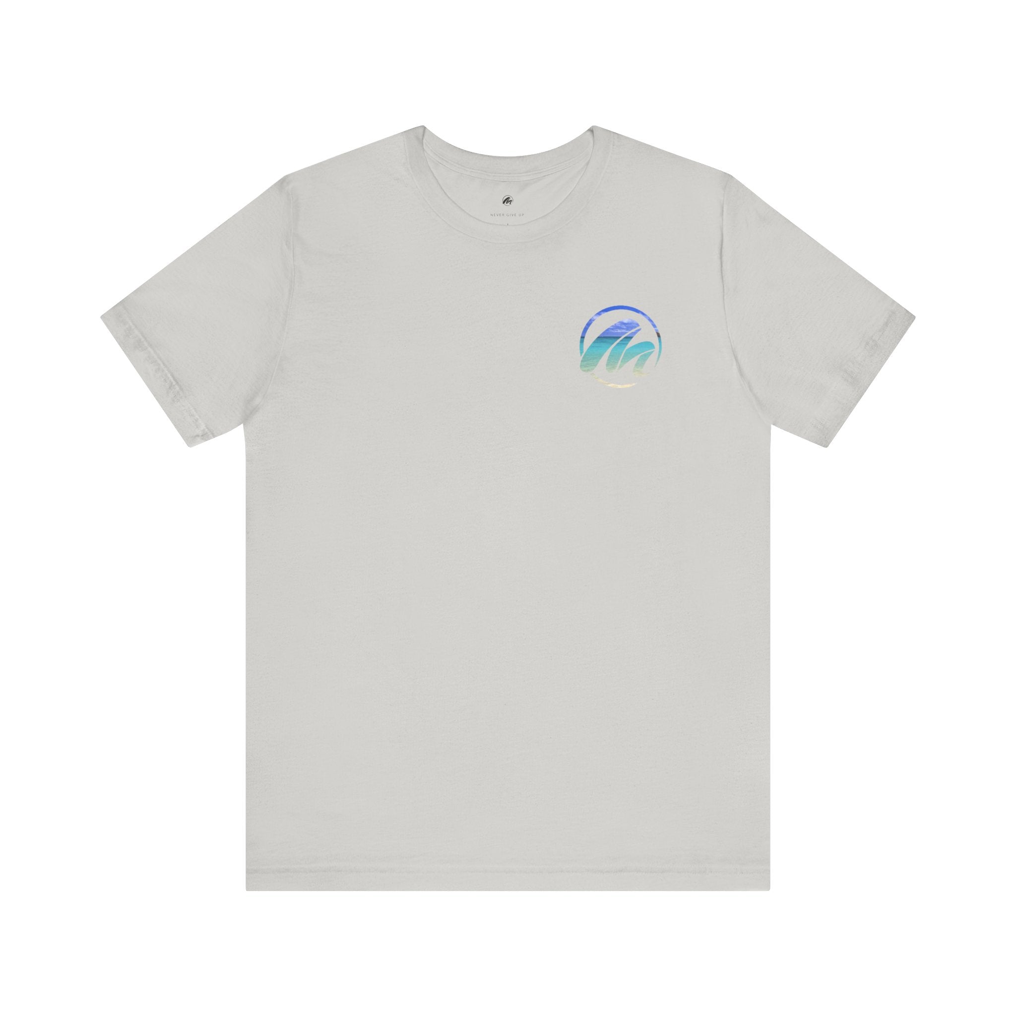 Inspirational Surf Tee - Never Give Up Unisex Jersey Short Sleeve T-Shirt