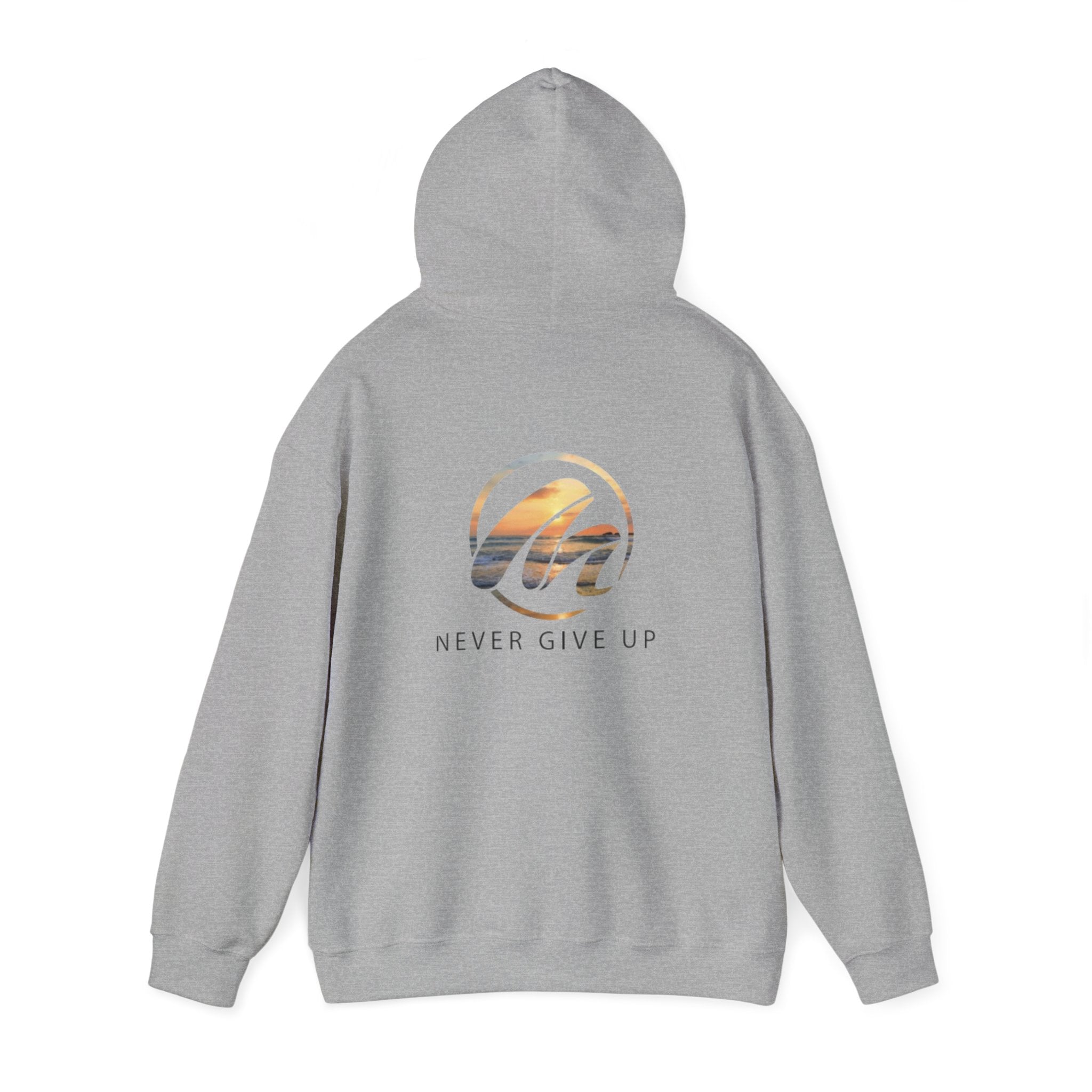 Unisex Inspirational Hoodie - "Never Give Up" - Perfect for Motivation & Comfort