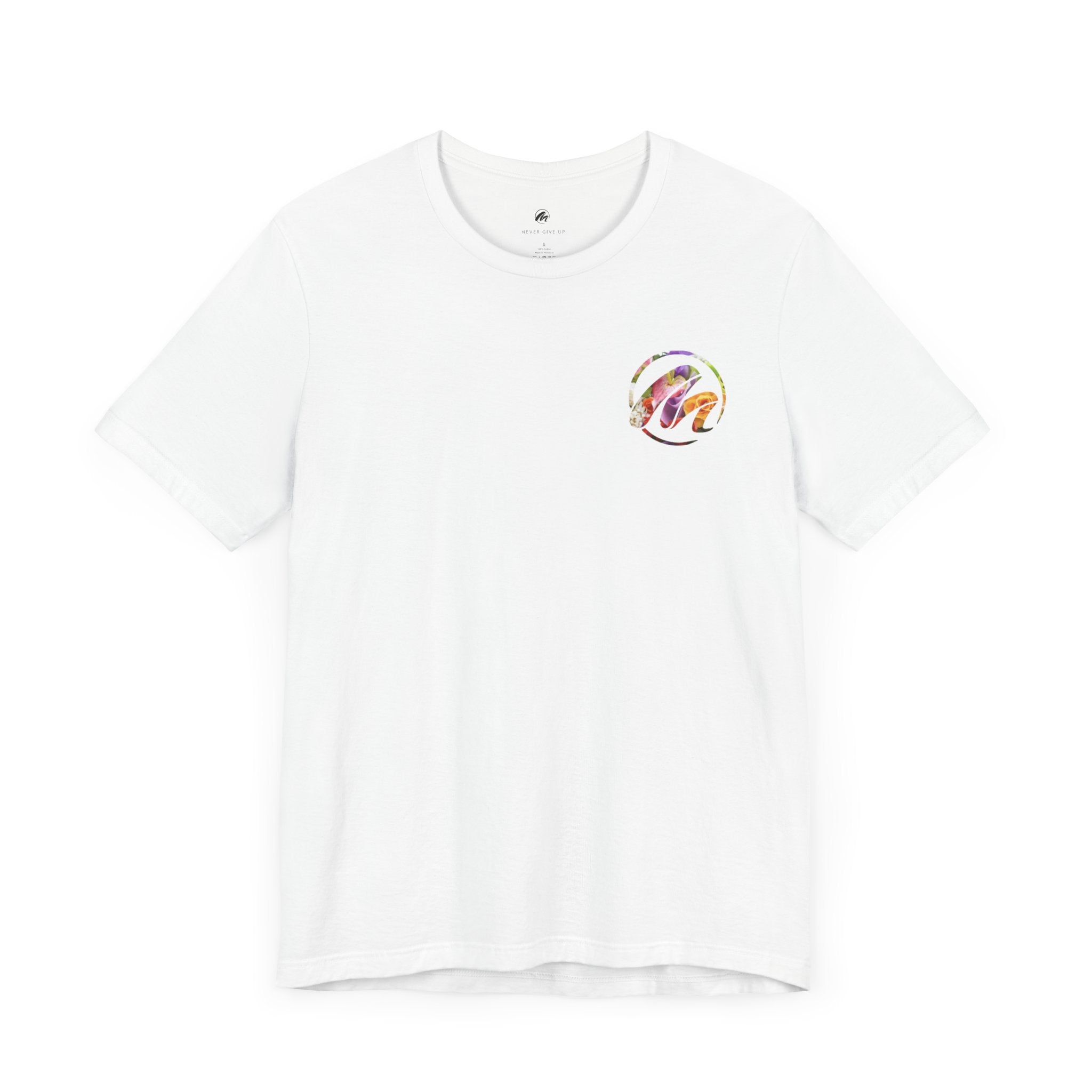 Motivational Unisex Short Sleeve Tee - 'Never Give Up' Design