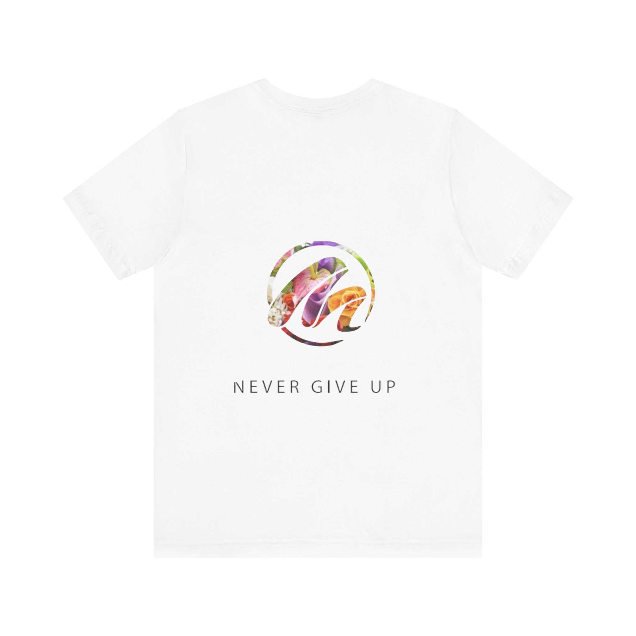 Motivational Unisex Short Sleeve Tee - 'Never Give Up' Design