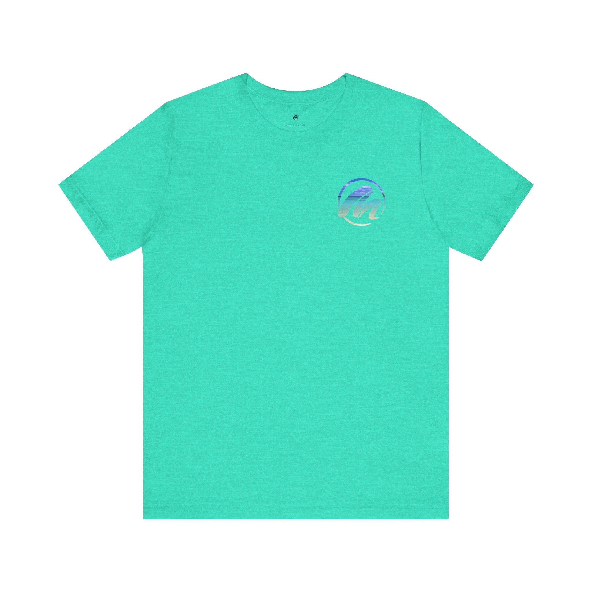 Inspirational Surf Tee - Never Give Up Unisex Jersey Short Sleeve T-Shirt