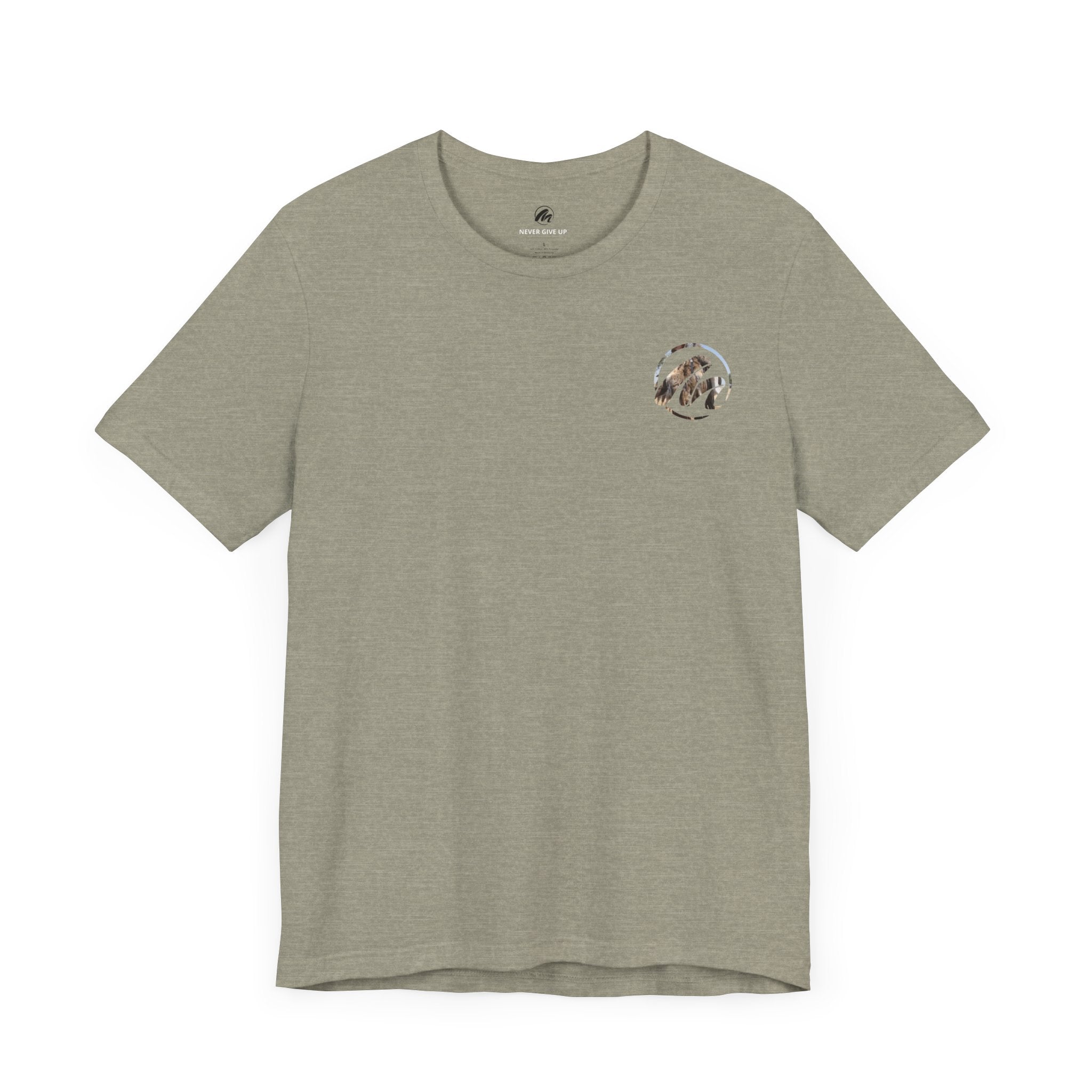 Unisex Jersey Tee - 'Never Give Up' Motivational Graphic T-Shirt for Inspiration