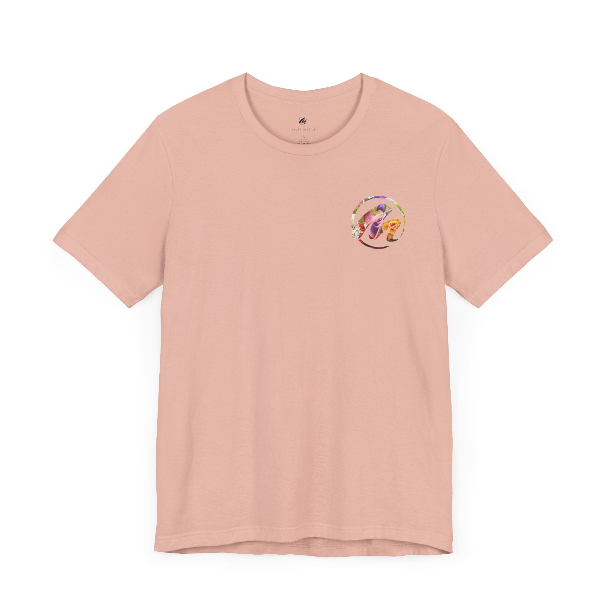 Motivational Unisex Short Sleeve Tee - 'Never Give Up' Design