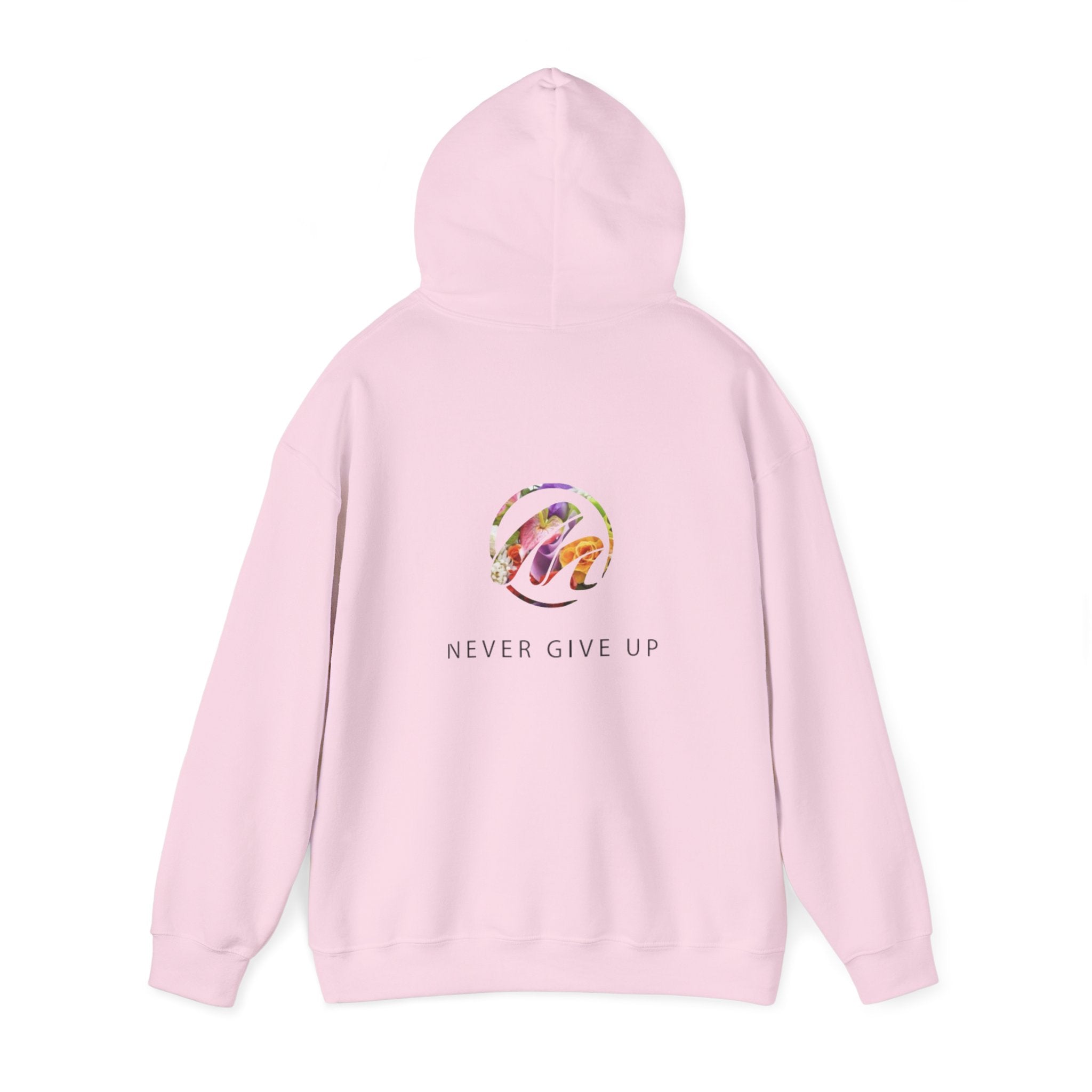 Inspirational Hooded Sweatshirt - 'Never Give Up'