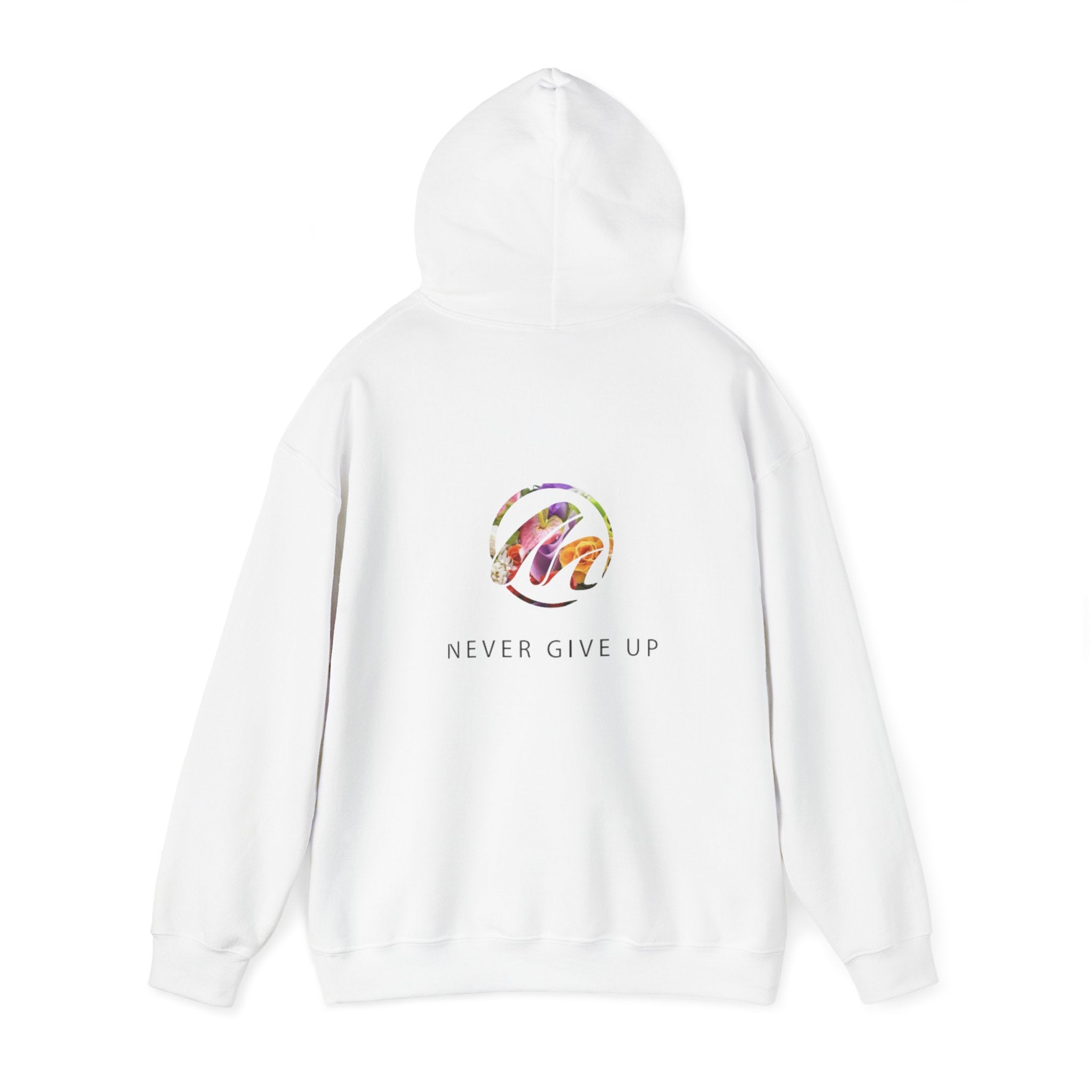 Inspirational Hooded Sweatshirt - 'Never Give Up'
