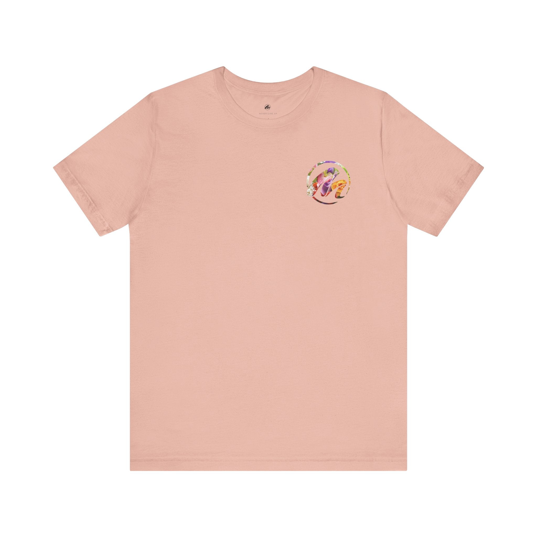 Motivational Unisex Short Sleeve Tee - 'Never Give Up' Design
