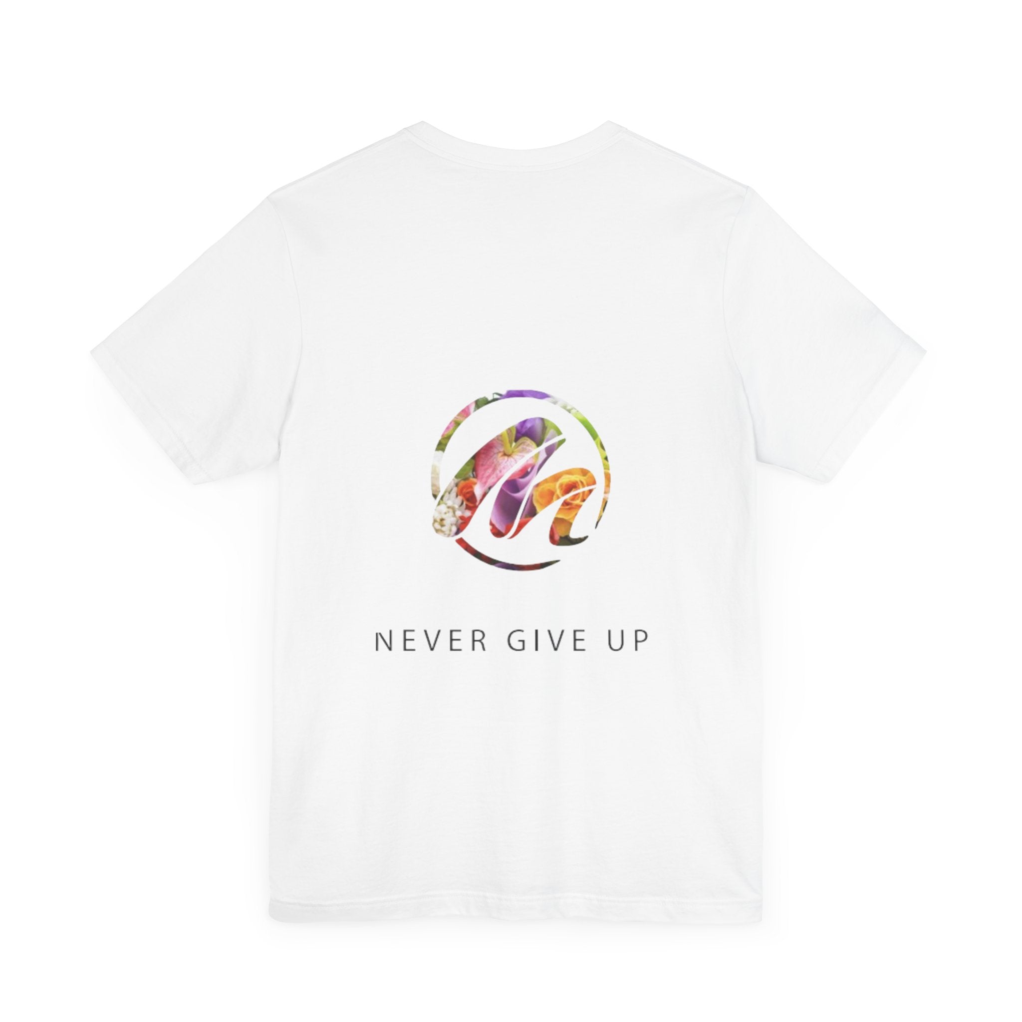 Motivational Unisex Short Sleeve Tee - 'Never Give Up' Design