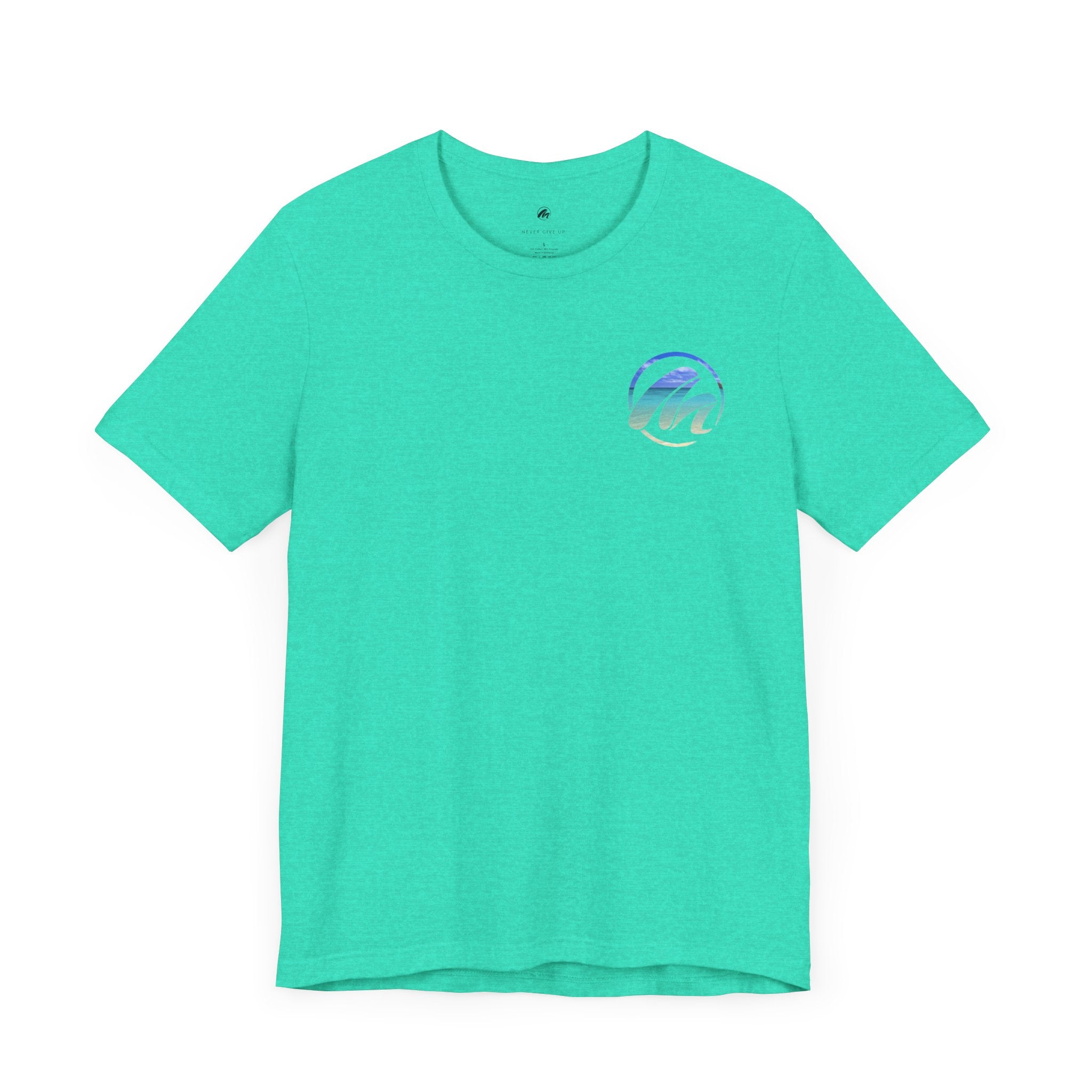 Inspirational Surf Tee - Never Give Up Unisex Jersey Short Sleeve T-Shirt