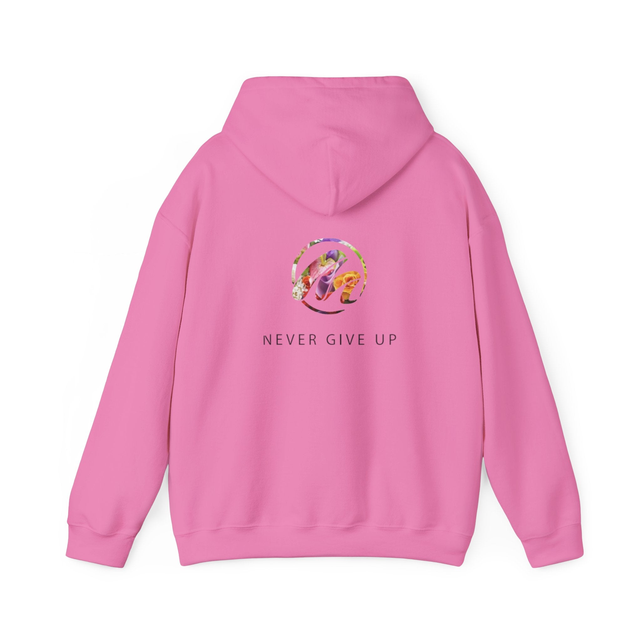 Inspirational Hooded Sweatshirt - 'Never Give Up'