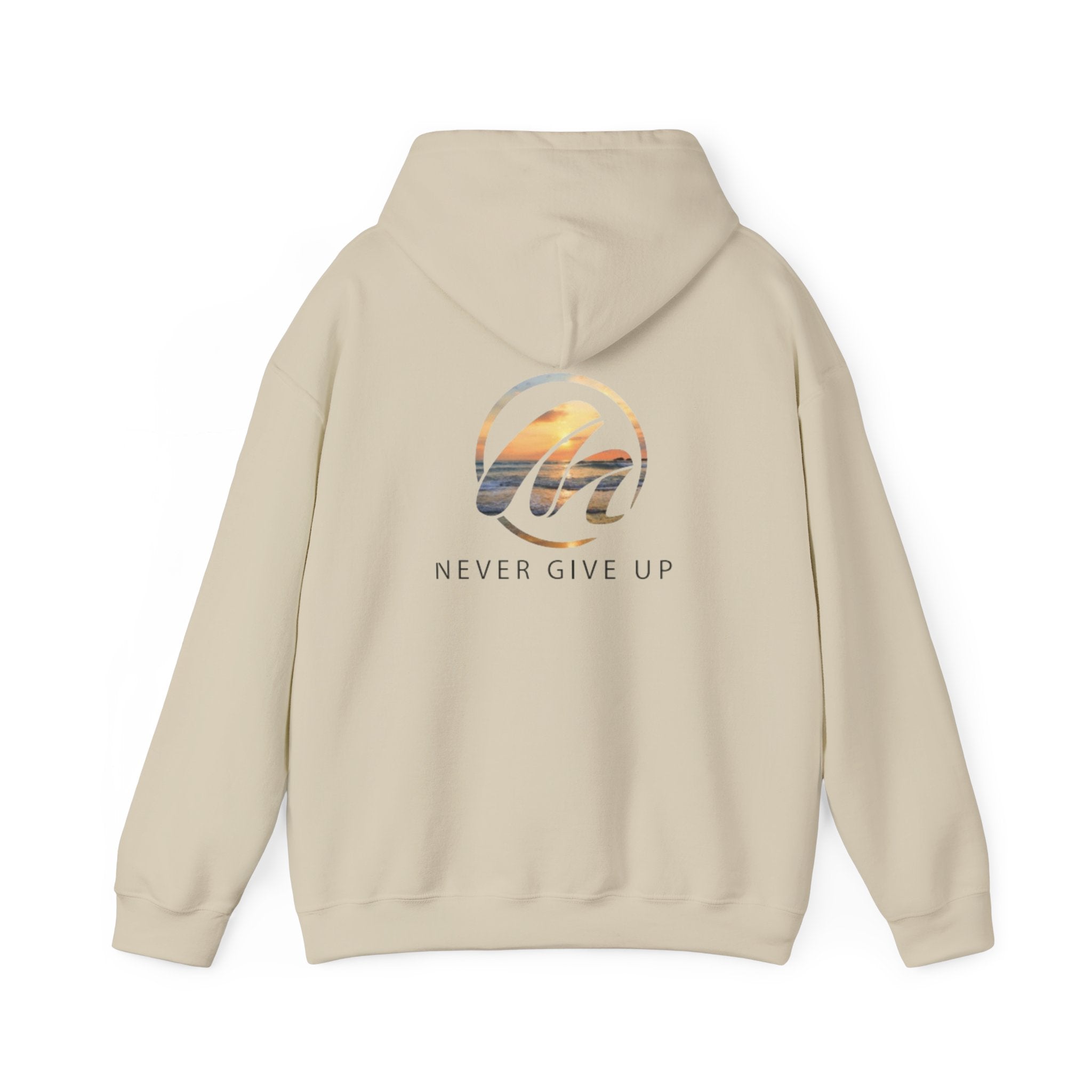 Unisex Inspirational Hoodie - "Never Give Up" - Perfect for Motivation & Comfort