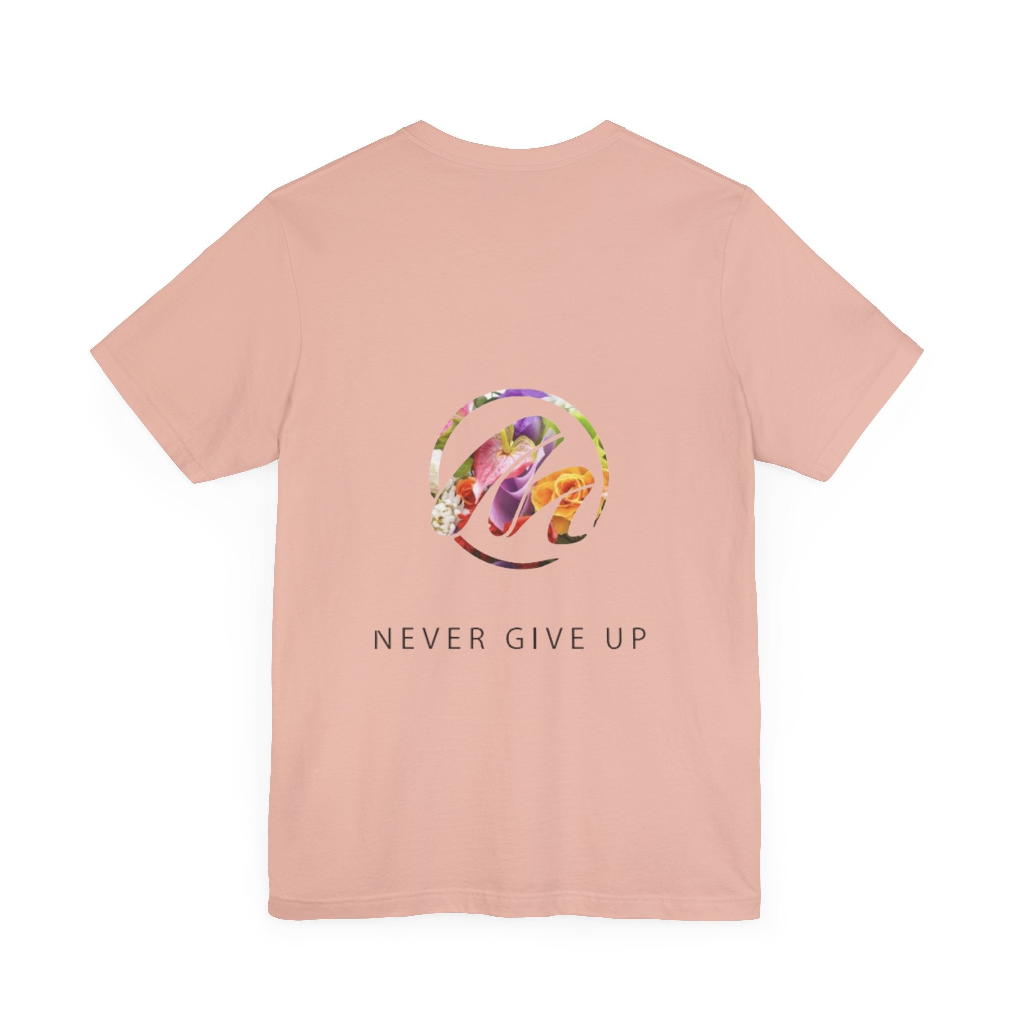 Motivational Unisex Short Sleeve Tee - 'Never Give Up' Design