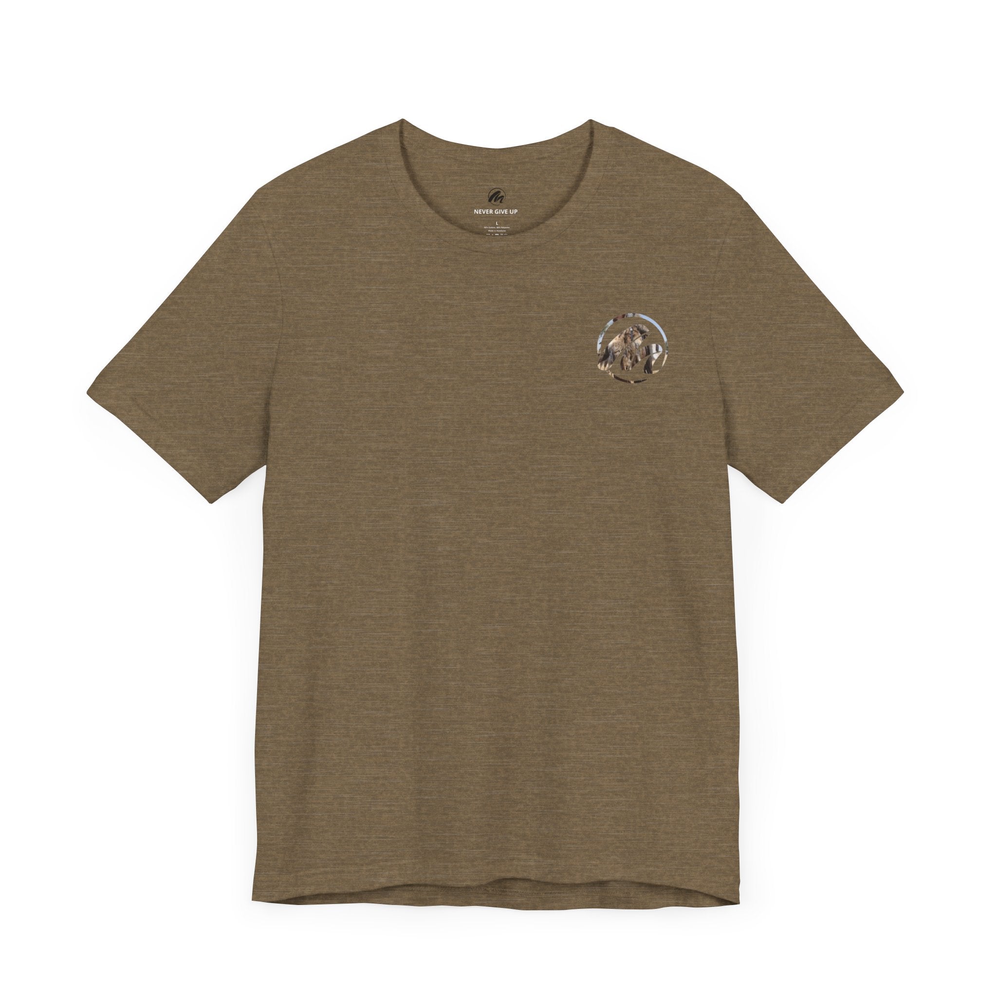 Unisex Jersey Tee - 'Never Give Up' Motivational Graphic T-Shirt for Inspiration