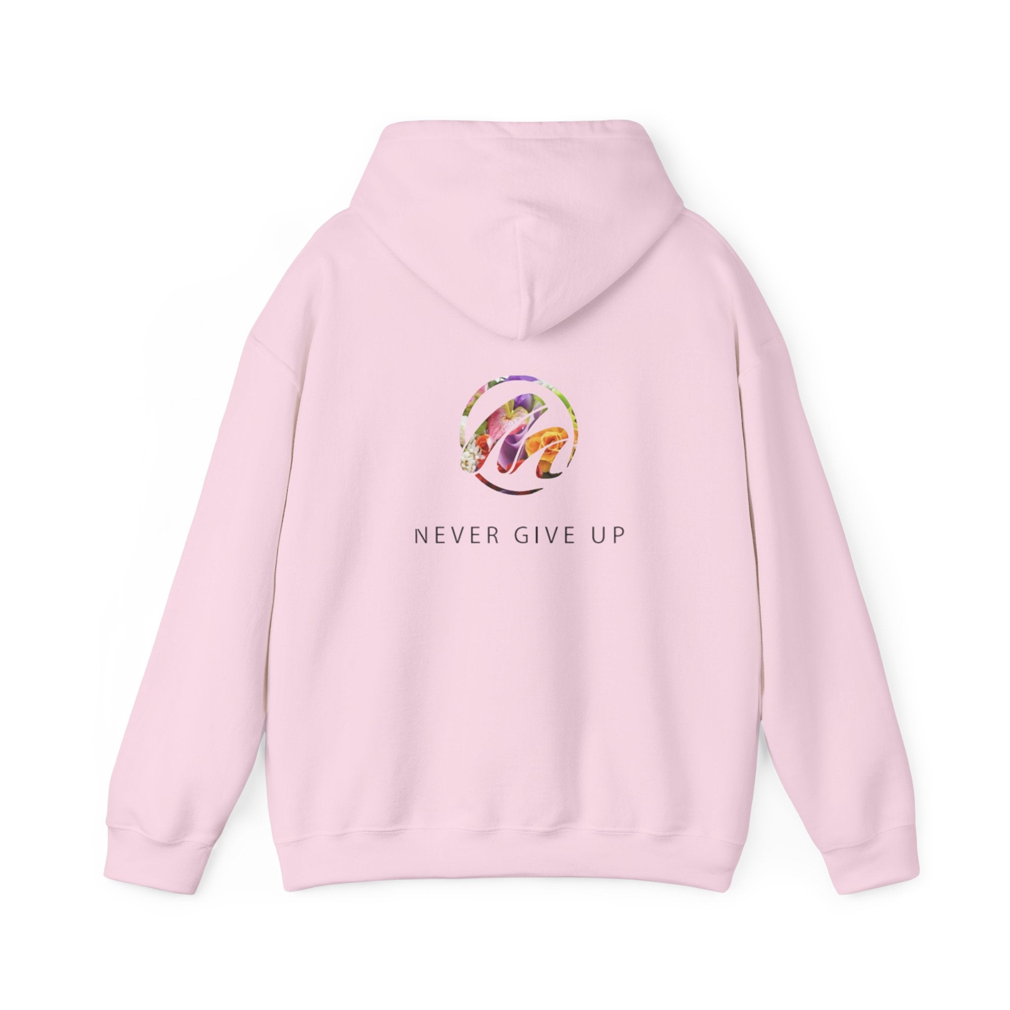 Inspirational Hooded Sweatshirt - 'Never Give Up'