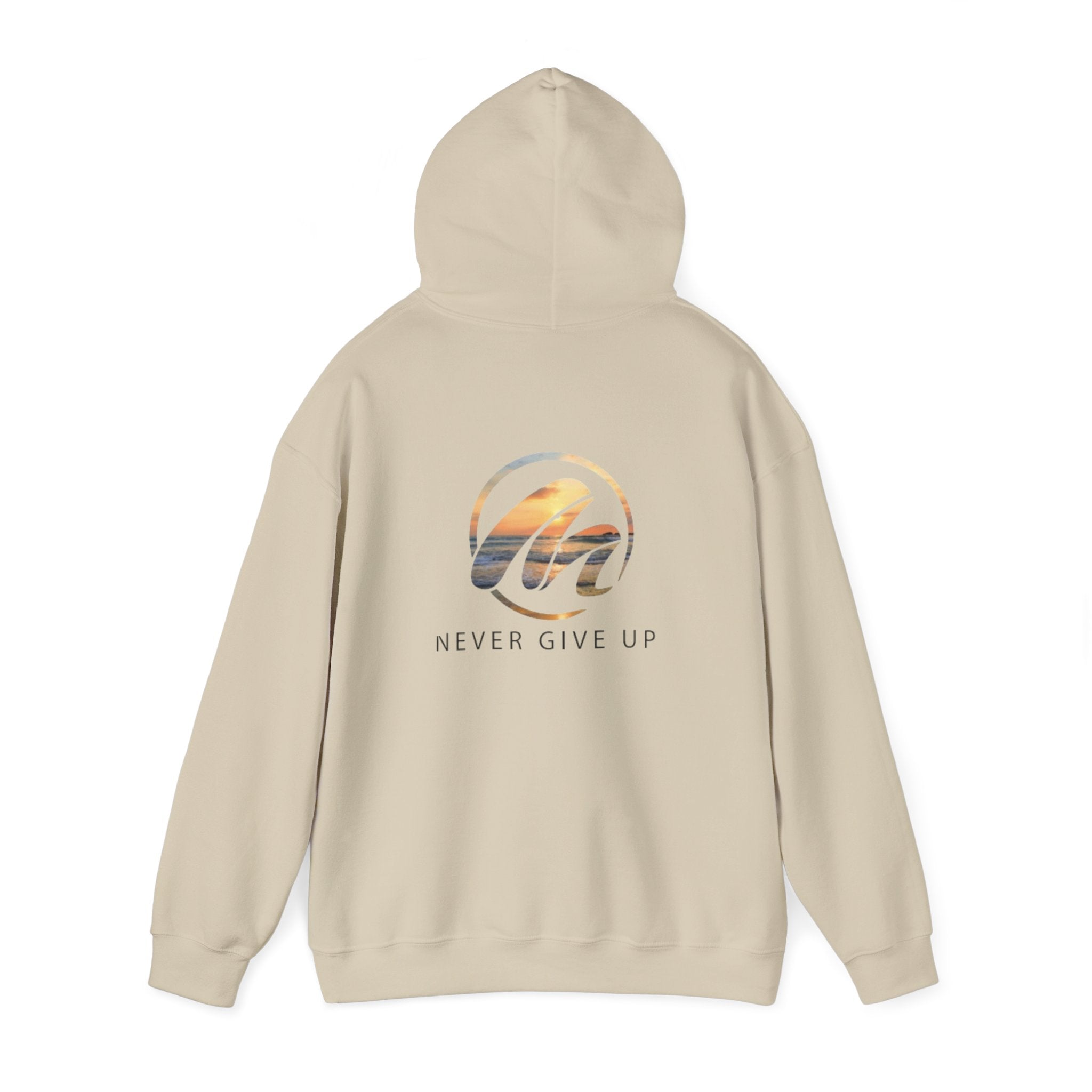 Unisex Inspirational Hoodie - "Never Give Up" - Perfect for Motivation & Comfort