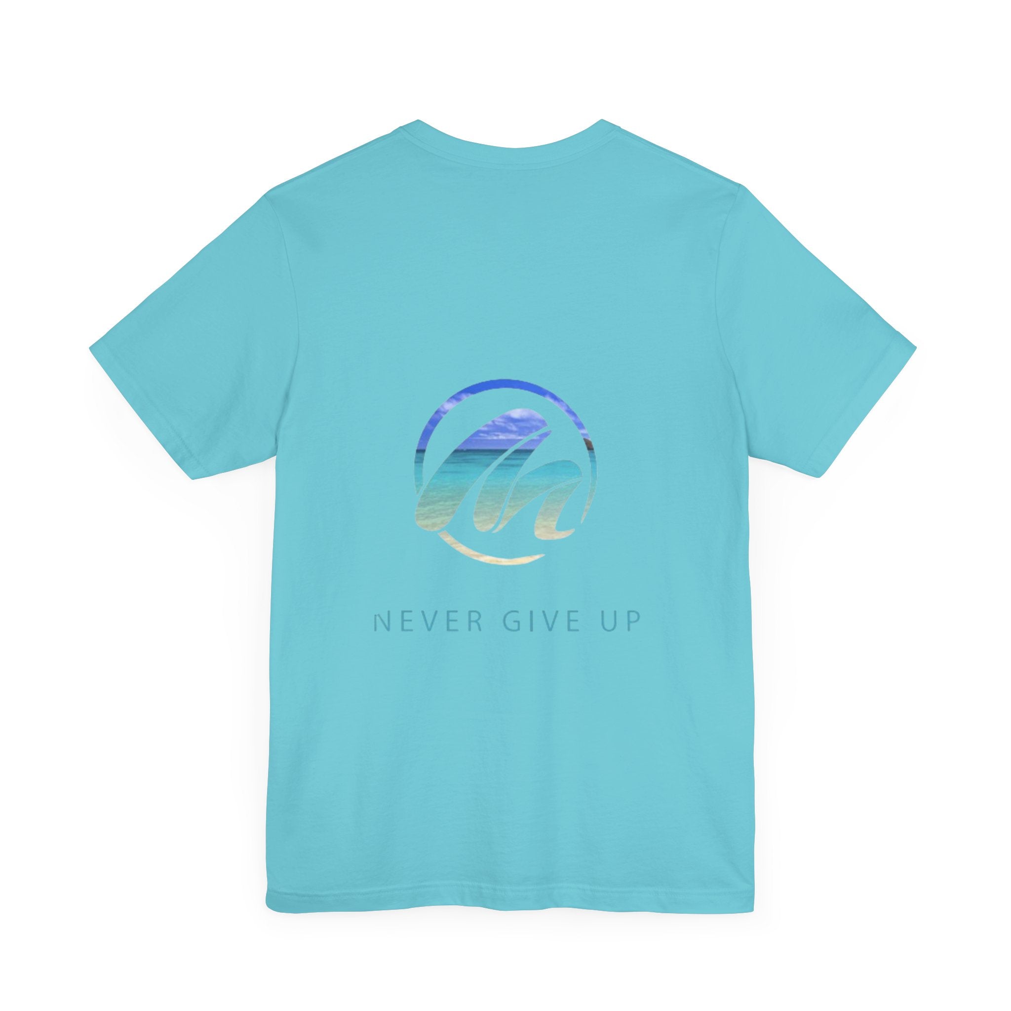 Inspirational Surf Tee - Never Give Up Unisex Jersey Short Sleeve T-Shirt