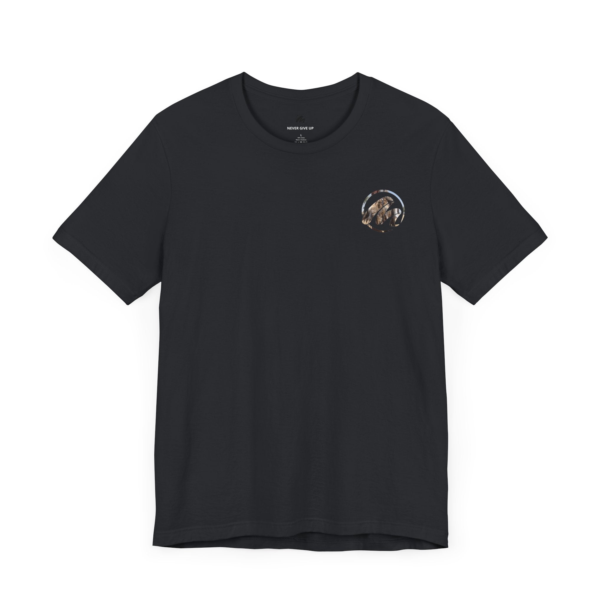 Unisex Jersey Tee - 'Never Give Up' Motivational Graphic T-Shirt for Inspiration