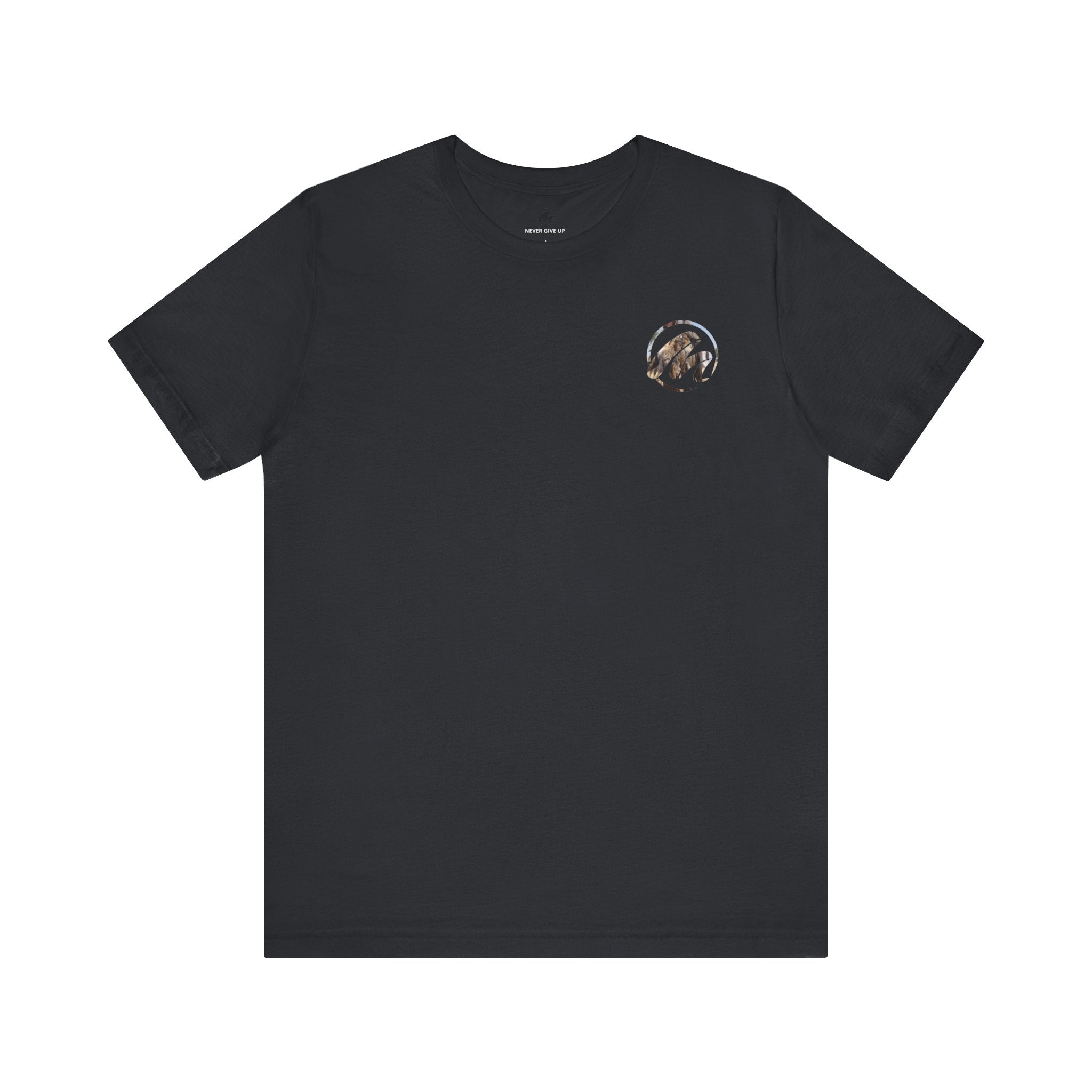 Unisex Jersey Tee - 'Never Give Up' Motivational Graphic T-Shirt for Inspiration