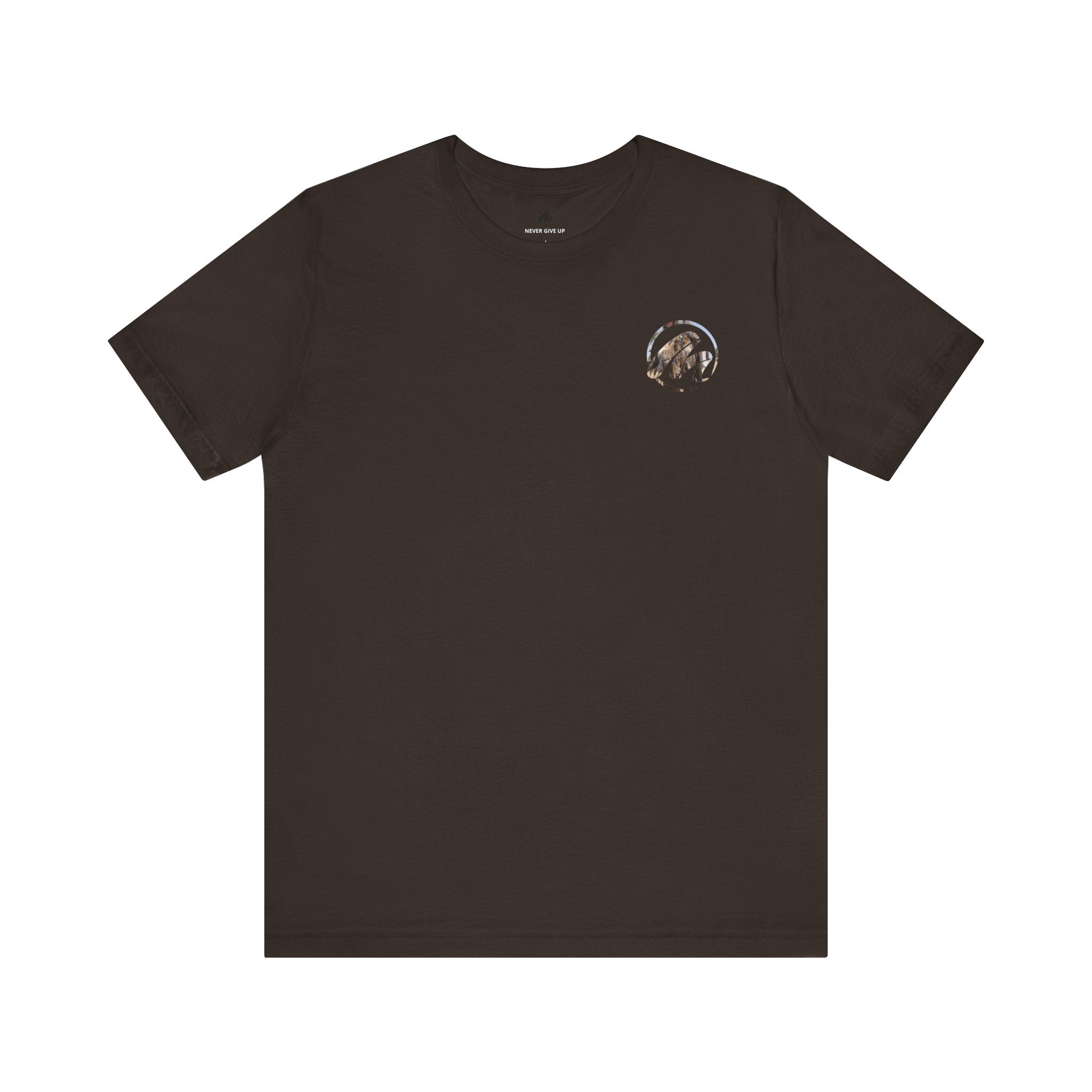 Unisex Jersey Tee - 'Never Give Up' Motivational Graphic T-Shirt for Inspiration