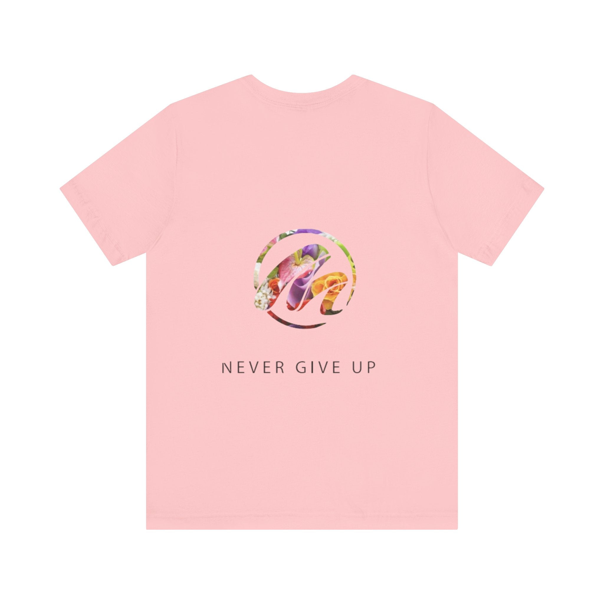 Motivational Unisex Short Sleeve Tee - 'Never Give Up' Design