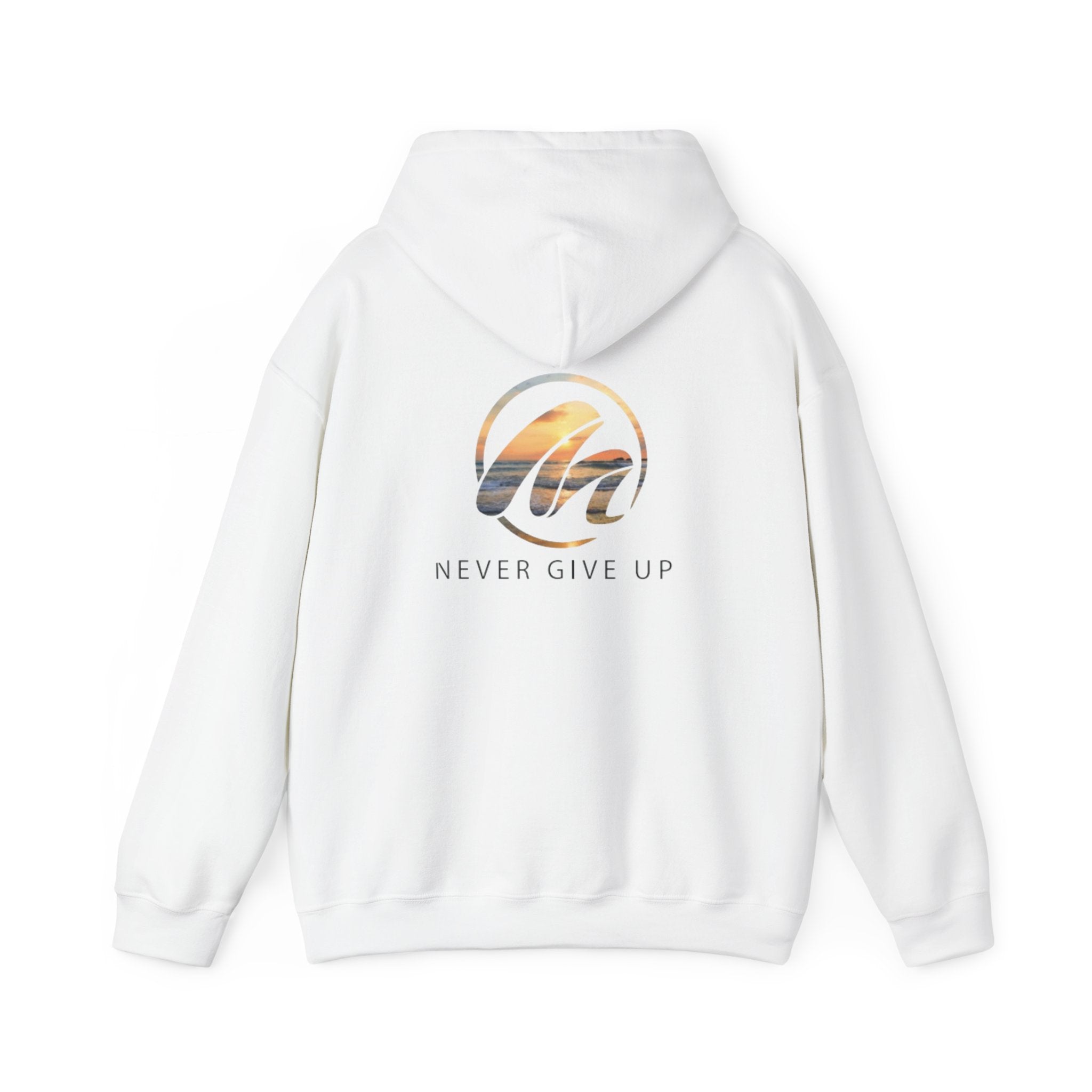 Unisex Inspirational Hoodie - "Never Give Up" - Perfect for Motivation & Comfort
