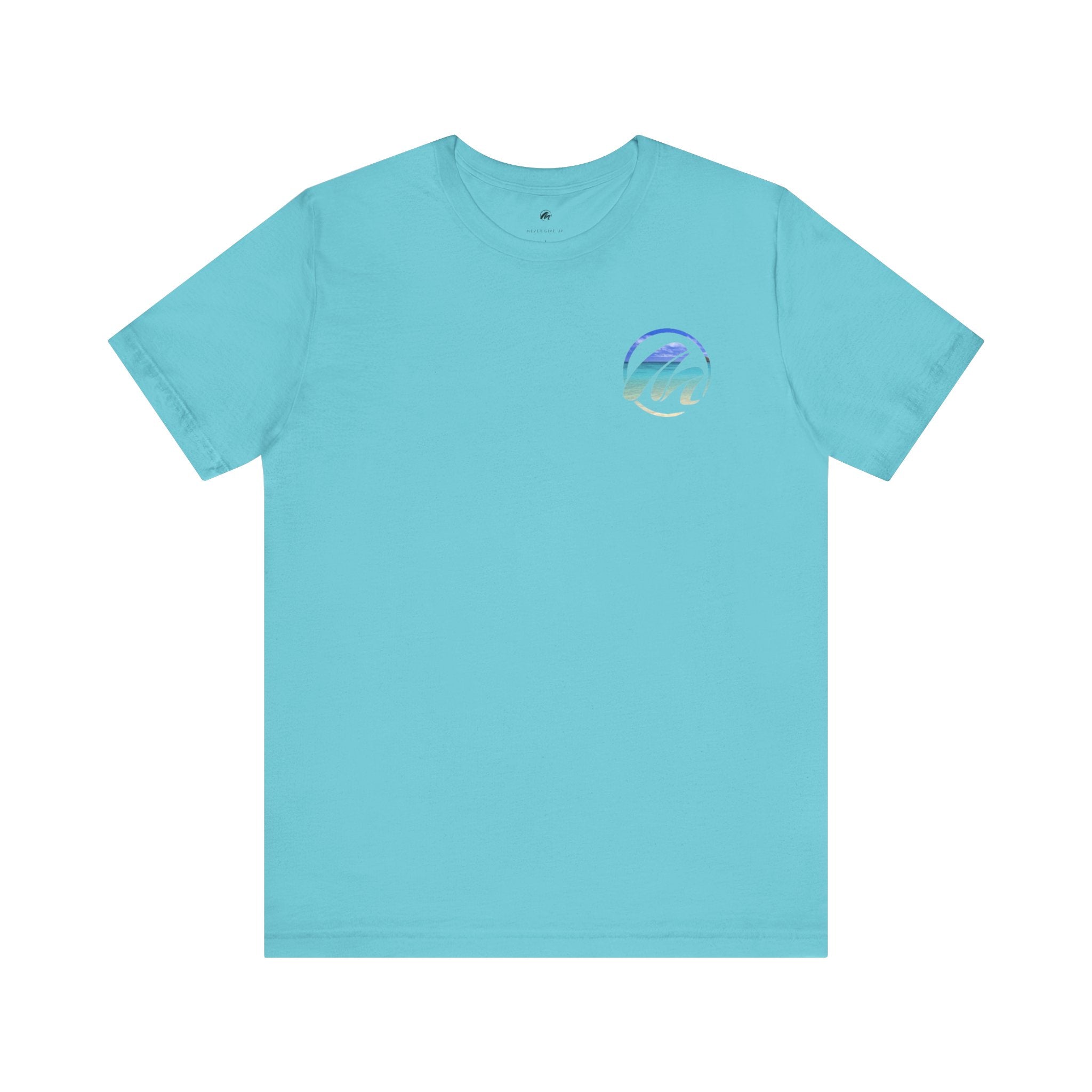 Inspirational Surf Tee - Never Give Up Unisex Jersey Short Sleeve T-Shirt